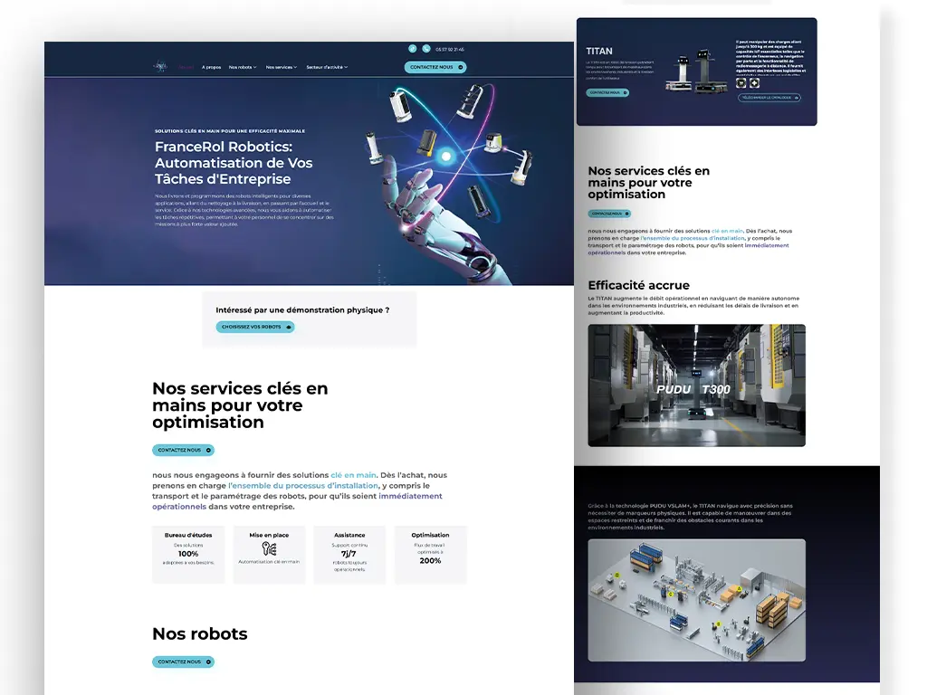 création site presentation francerol robotics